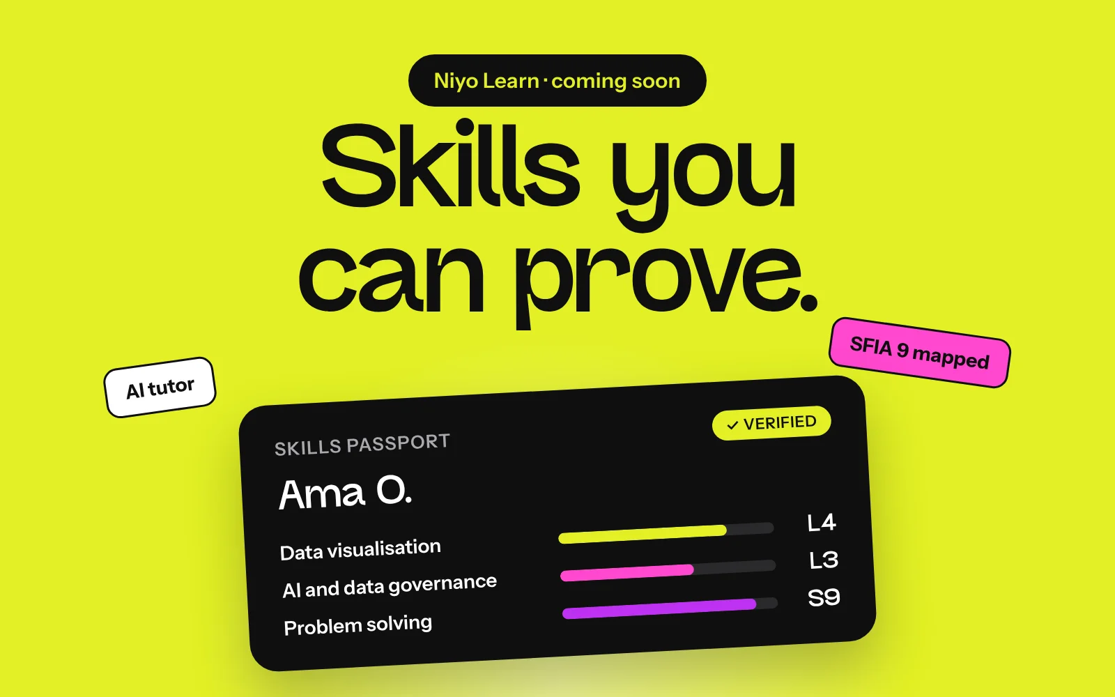 Skills you can prove: Niyo Learn